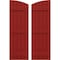 Ekena Millwork Americraft 5-Board (3 Batten) Wood Joined Board-n-Batten Shutters w/Ellipt Top, ARW401BE518X77BRH, PR ARW401BE518X77BRH - alternate 1